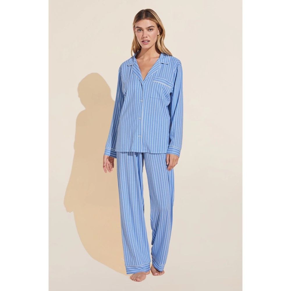 Eberjey / Gisele TENCEL™ Modal Long PJ Set in Nordic Stripes